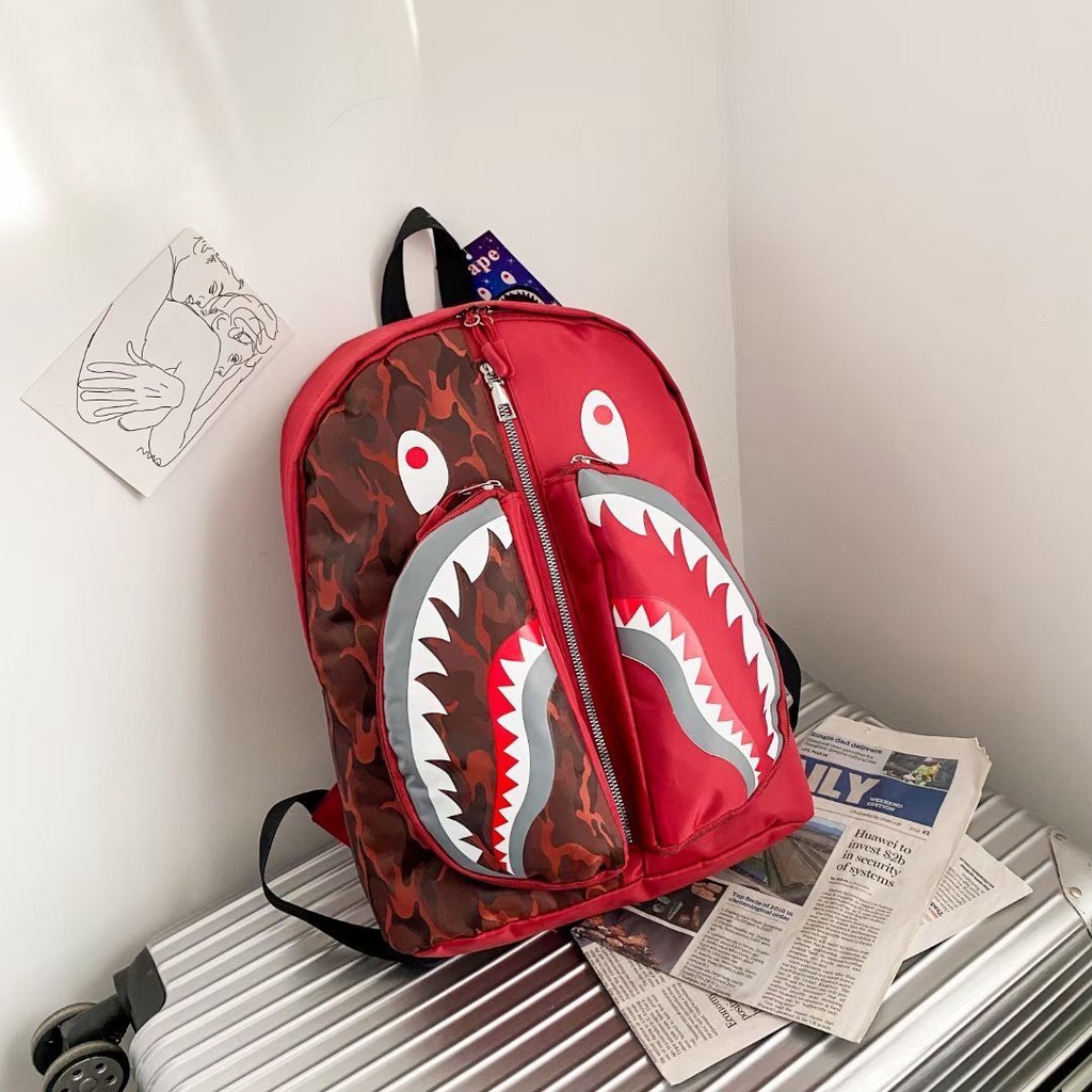 Bape Ba Lô Đi Học Họa Tiết Rằn Ri Thời Trang