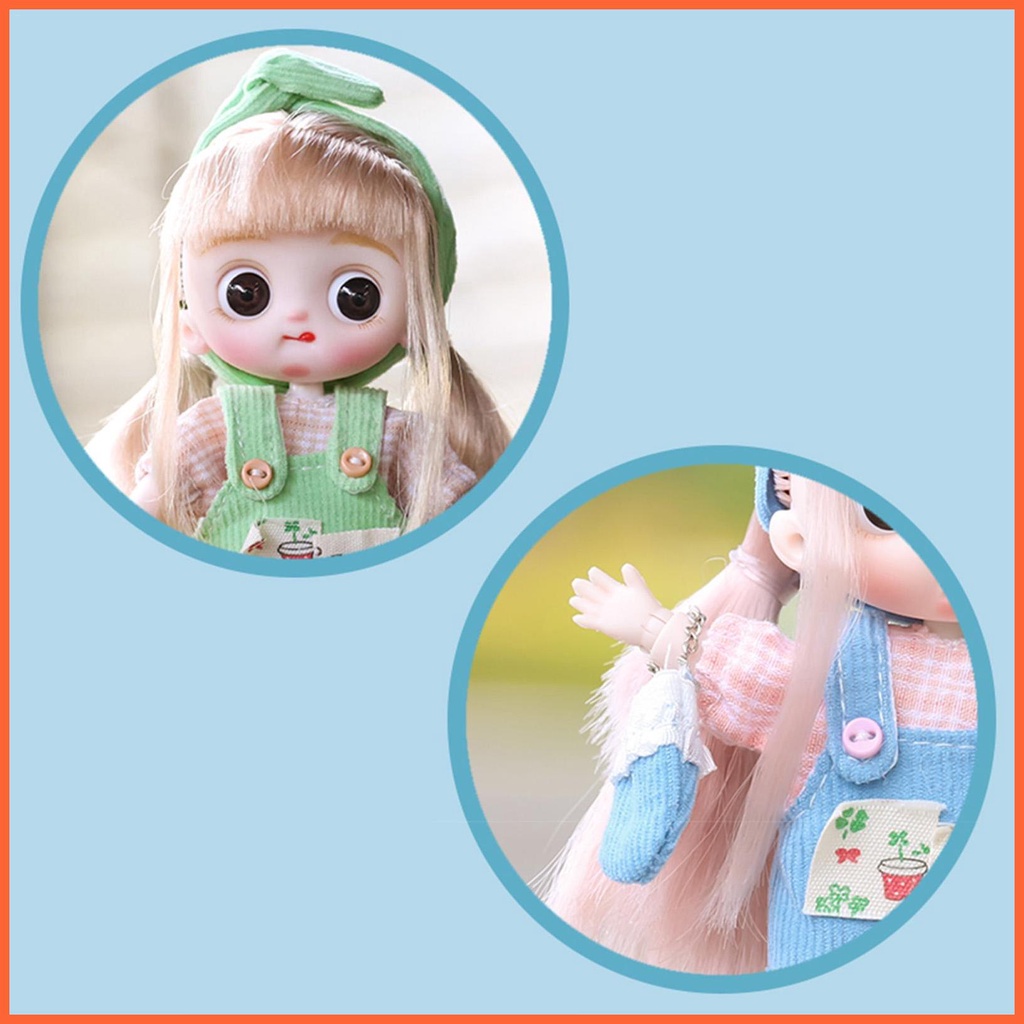 Búp Bê Khớp Nối Có Thể Điều Chỉnh Với Tóc Dài Và Váy Thời Trang Đáng Yêu Dành Cho Bé Gái 4 chunvn