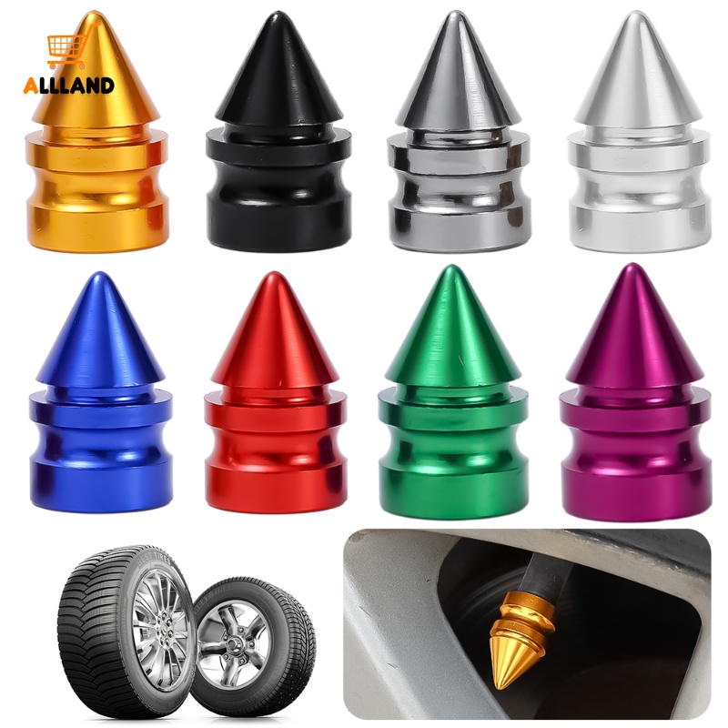1 / 4 Nắp Van Bánh Xe Hơi / Xe Máy / Xe Đạp Bằng Hợp Kim Nhôm Nhiều Màu Chống Bụi / Nước Tiện Dụng