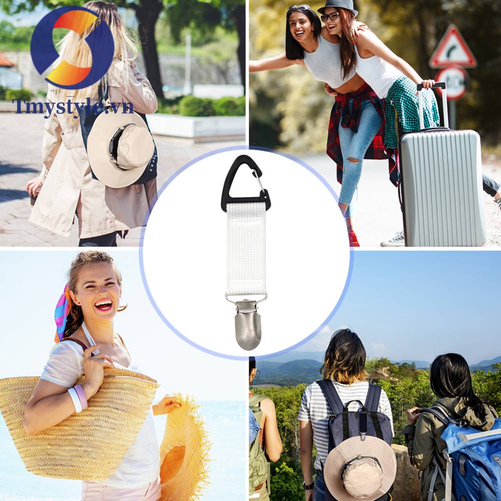 Kẹp Giữ Nón Bằng Vải Tiện Dụng Khi Đi Du Lịch