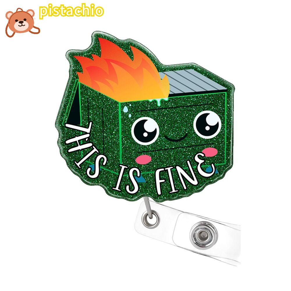 PISTA Móc Khóa Acrylic Có Thể Thu Gọn Màu Xanh Lá Mới Cho Văn Phòng