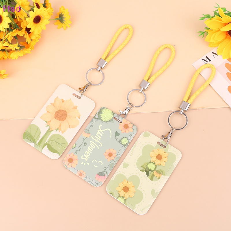 {Ffsd} Vỏ Đựng Thẻ Tín Dụng / Thẻ ID Hình Hoa Đơn Giản Có Dây Đeo Dành Cho Học Sinh * Hàng Bán Chạy
