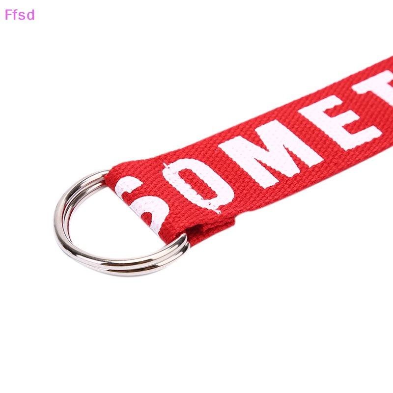 Thắt Lưng Vải Canvas Phối Vòng Chữ D Đôi Dài Thời Trang Harajuku Cho Nam Nữ