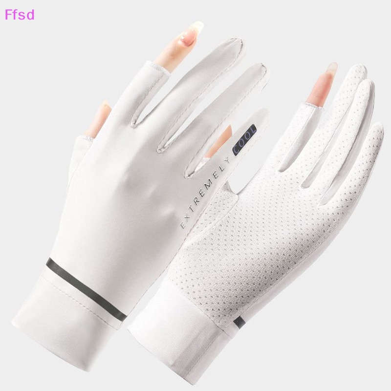 {Ffsd} Mới Găng Tay Lái Xe Mô Tô Thể Thao Chống Trượt Băng Lụa Mỏng Thoáng Khí Cảm Ứng Màn Hình Cảm Ứng Chống Tia Uv Bả