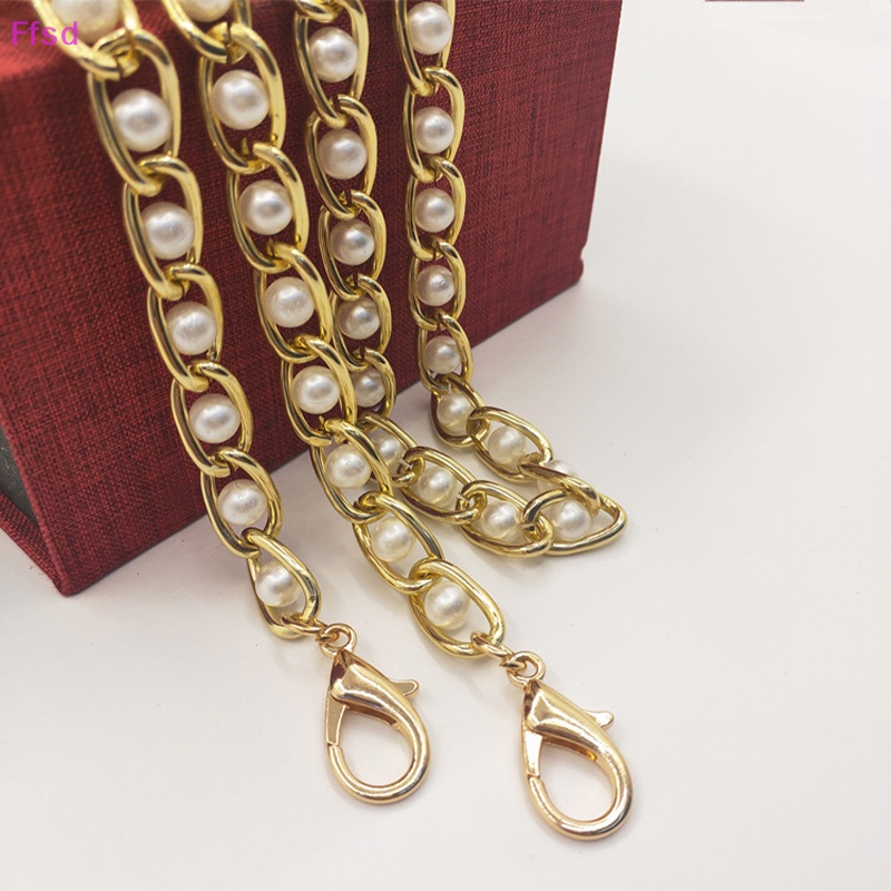 {Ffsd} Dây Xích Kẹp Túi Xách Phối Hạt Ngọc Trai Thanh Lịch Đơn Giản