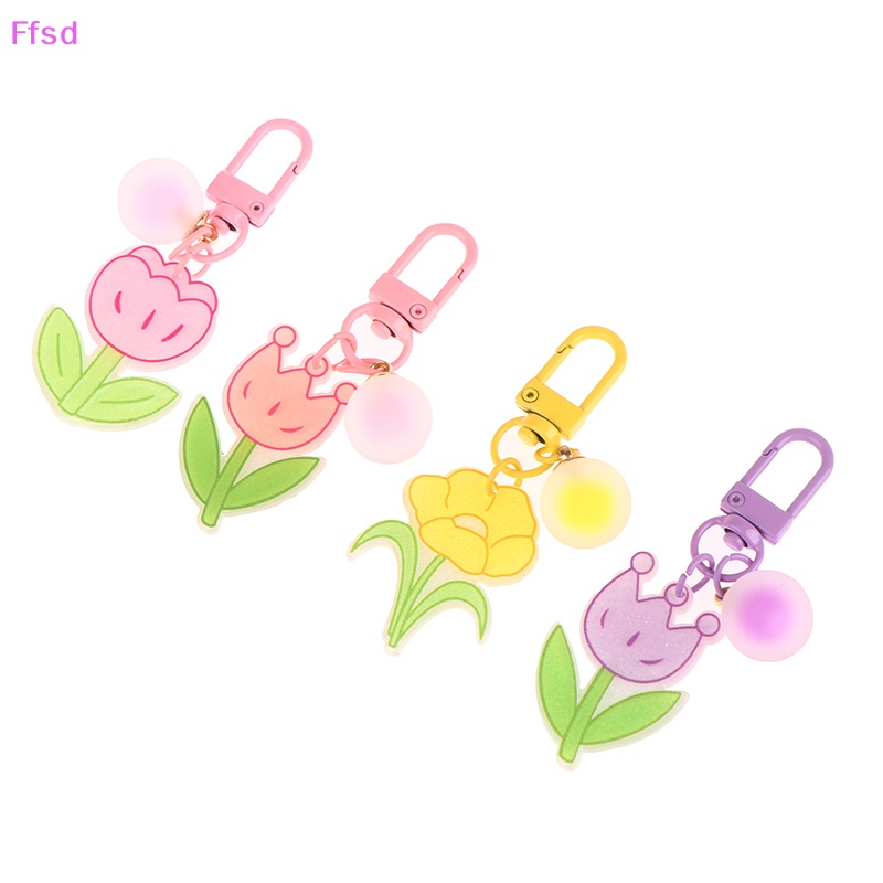 {Ffsd} Móc Khóa Trang Trí Túi Xách / Tai Nghe Hình Bông Hoa Vương Miện Màu Kẹo Dễ Thương Dành Cho Bạn Nữ * Bán