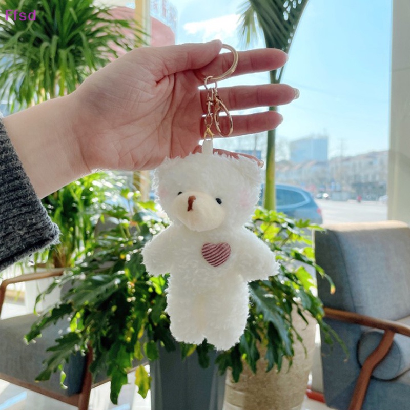 1 Móc Khóa Hình Gấu Nhồi Bông Mềm Mại Đáng Yêu