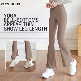 Deukio Quần Tập yoga Lưng Cao Ống Loe Không Đường May Thời Trang Cho Nữ