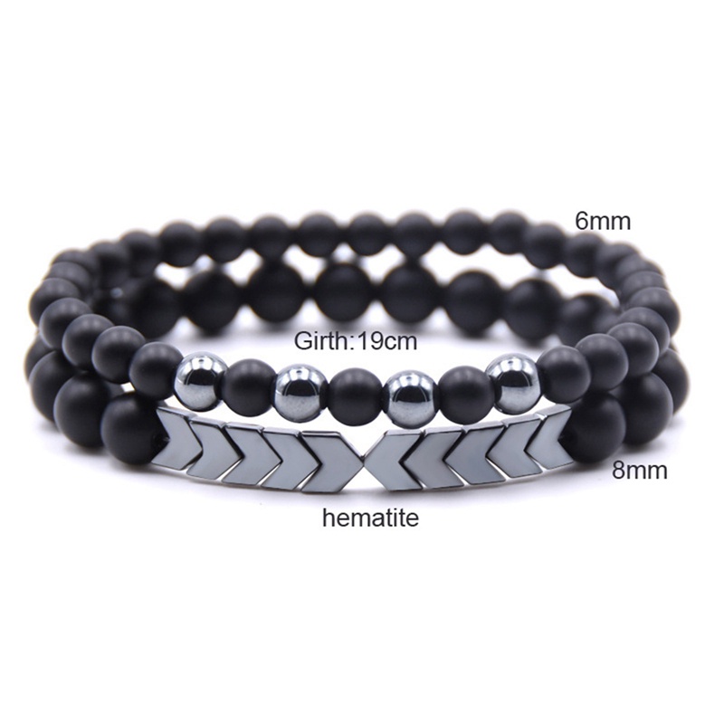 Ygt Vòng Tay Đá Hematite Phong Cách Châu Âu Cá Tính Cho Nam