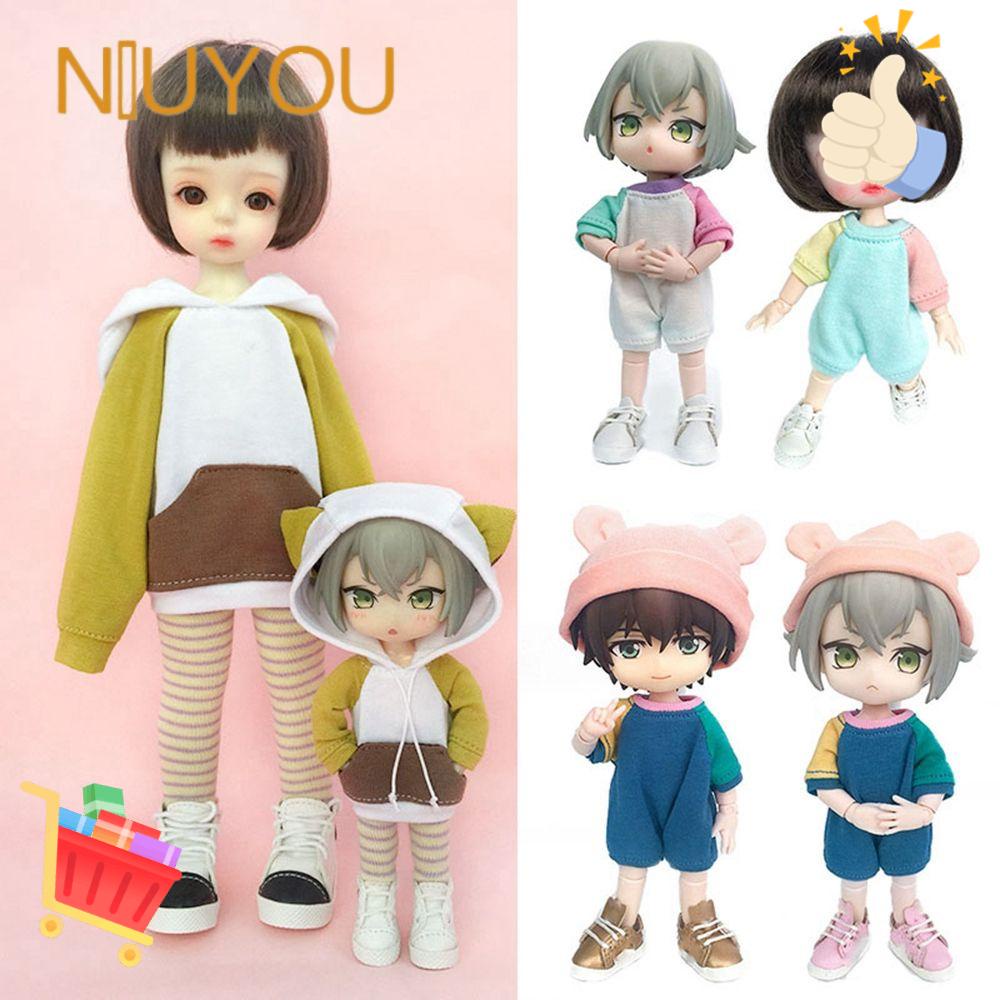 NIUYOU Bộ Quần Áo Ngủ Dễ Thương Dành Cho Búp Bê 1 / 12BJD ob11 obitsu 11