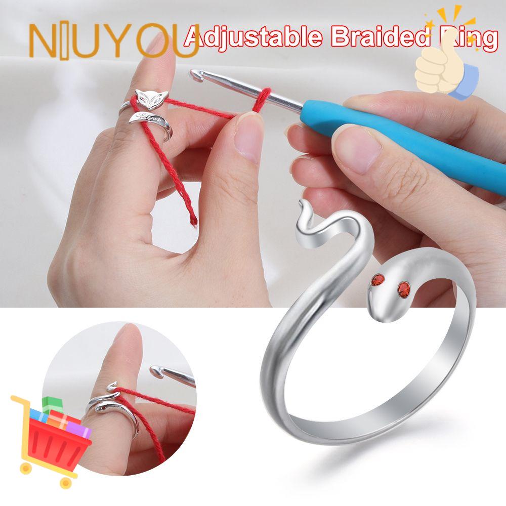 NIUYOU Phụ Kiện Vòng Đan Len Hình Ong / Cáo / Rắn Có Thể Điều Chỉnh