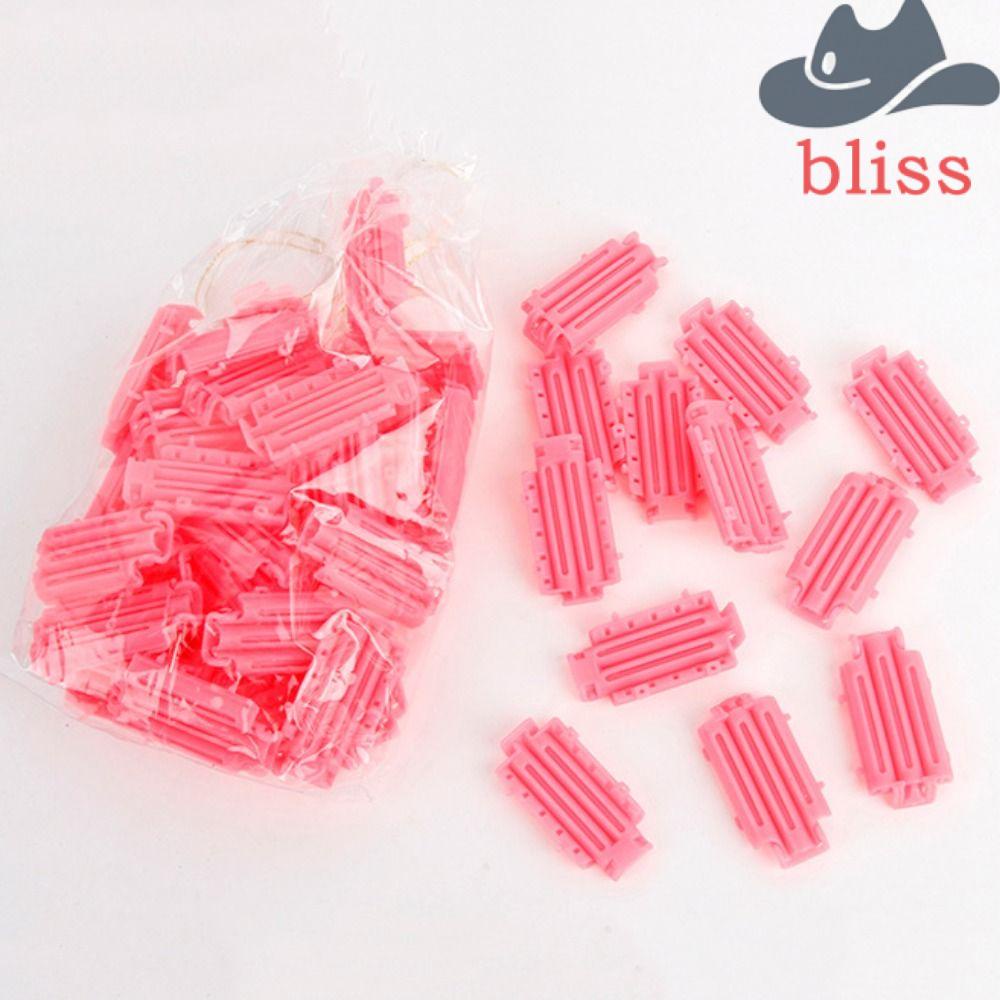 BLISS Set 50 Kẹp Tóc Gợn Sóng Màu Tím / Hồng Bằng Nhựa Tiện Lợi Dành Cho Thợ Làm Tóc