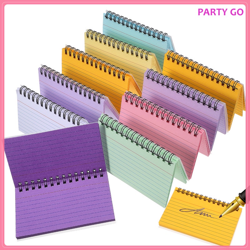 Set 10 Sổ Tay Ghi Chú Bỏ Túi Hình Xoắn Ốc Tiện Lợi