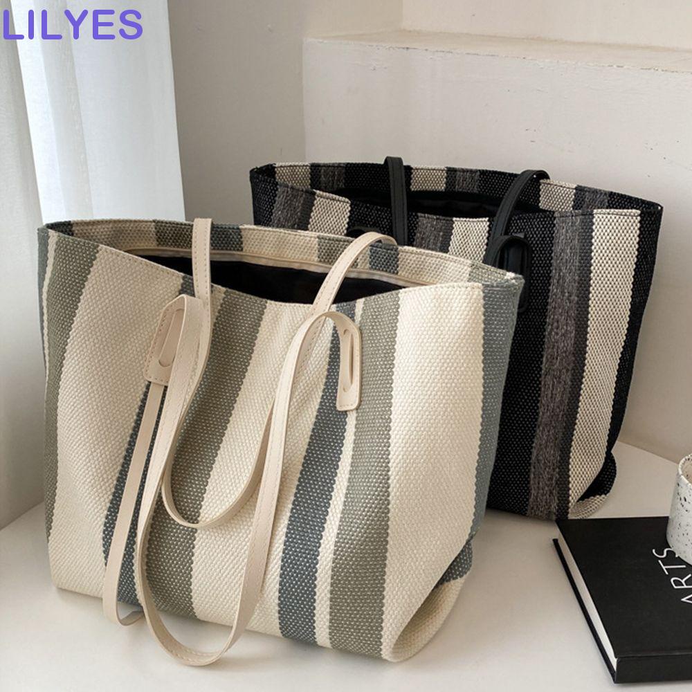 LILYES Túi Xách Du Lịch Cỡ Lớn Có Khóa Kéo Kim Loại Phong Cách Hàn Quốc