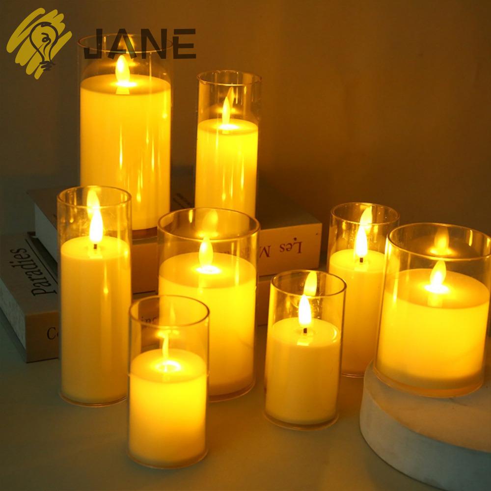 JANE Đèn LED Giả Nến Điện Tử Trang Trí Nhà Cửa