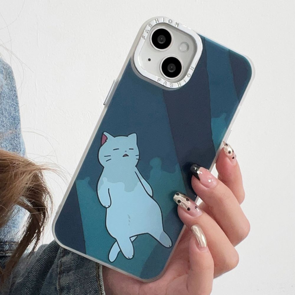 Ốp Điện Thoại TPU Mềm Chống Sốc Mạ Điện In Hình Mèo Dễ Thương Cho IPhone 14 13 12 11 Pro Max X XR 8 7 Plus
