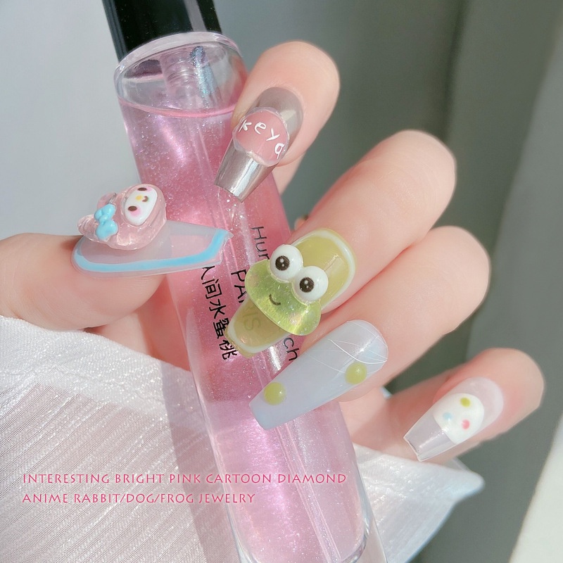 SANRIO Phụ Kiện Trang Trí Móng Tay Họa Tiết Hoạt Hình Chú Chó Kuromi pacha Vẽ Tay Dễ Thương