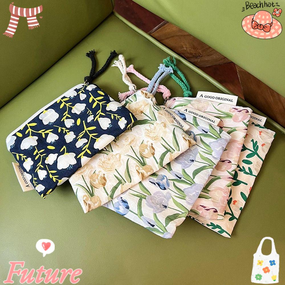 FUTURE Túi Đựng Son Môi Cỡ Nhỏ Có Khóa Kéo Tiện Dụng Mang Đi Du Lịch