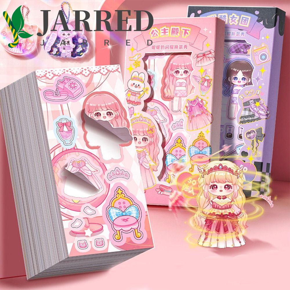 JARRED Miếng Dán Trang Trí Hình Công Chúa Hoạt Hình Xinh Xắn Cho Bé Gái
