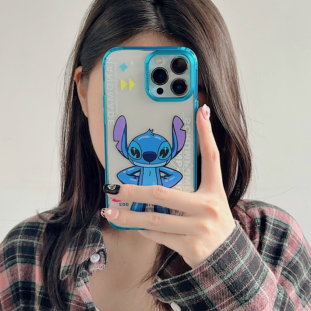 Ốp Điện Thoại TPU Chống Sốc Nhiều Màu Sắc Họa Tiết Chuột Mickey / Stitch Cho IPhone 14 13 12 11 Pro Max