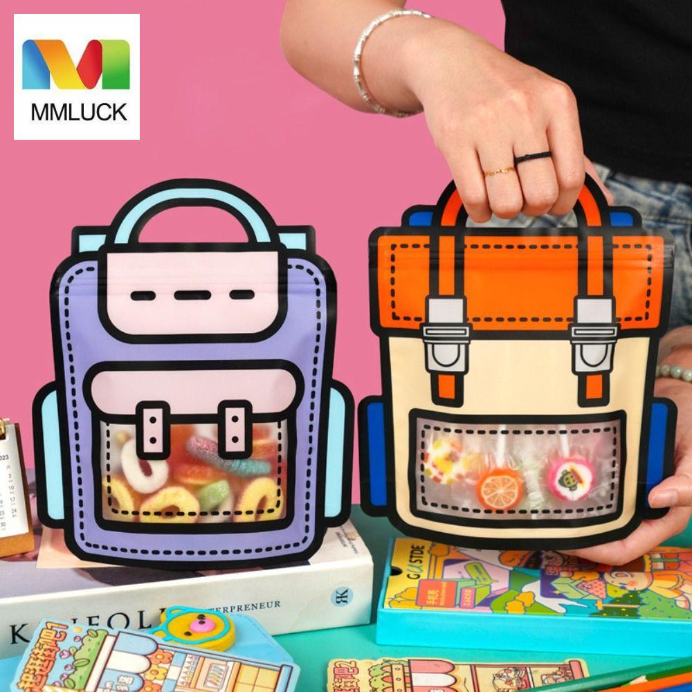 MMLUCK Túi Đựng Bánh Kẹo Có Khóa Kéo Sức Chứa Lớn Hình Balo Đi Học