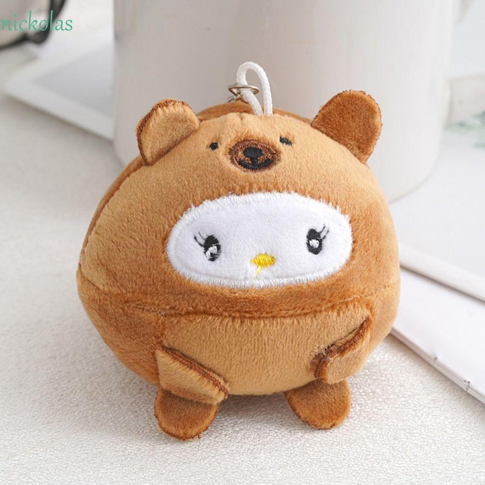 NICKOLAS Móc Chìa Khóa Hình Thú Nhồi Bông Đáng Yêu