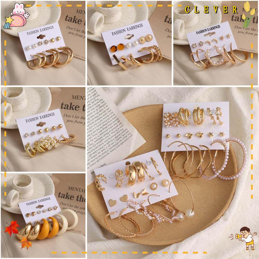 CLEVER Hoa Tai Dáng Dài Đính Đá Sang Trọng Cho Nữ