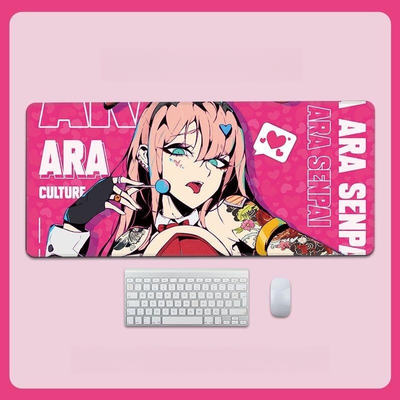 Tấm Lót Chuột Và Bàn Phím in Hình Darling in the FRANXX Hai Chiều Màu Hồng Dễ Thương