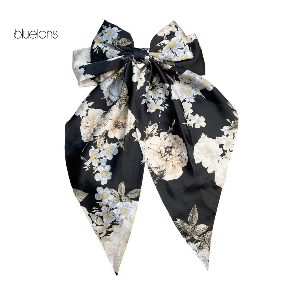 Kẹp Tóc Nơ Hai Lớp In Họa Tiết Hoa Xinh Xắn Dành Cho Nữ