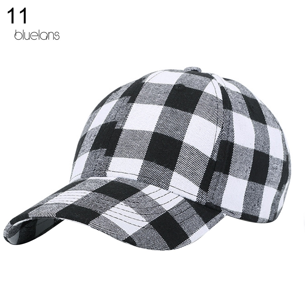 Mũ Lưỡi Trai Thể Thao Họa Tiết Sọc Caro Thời Trang Cho Nam Và Nữ