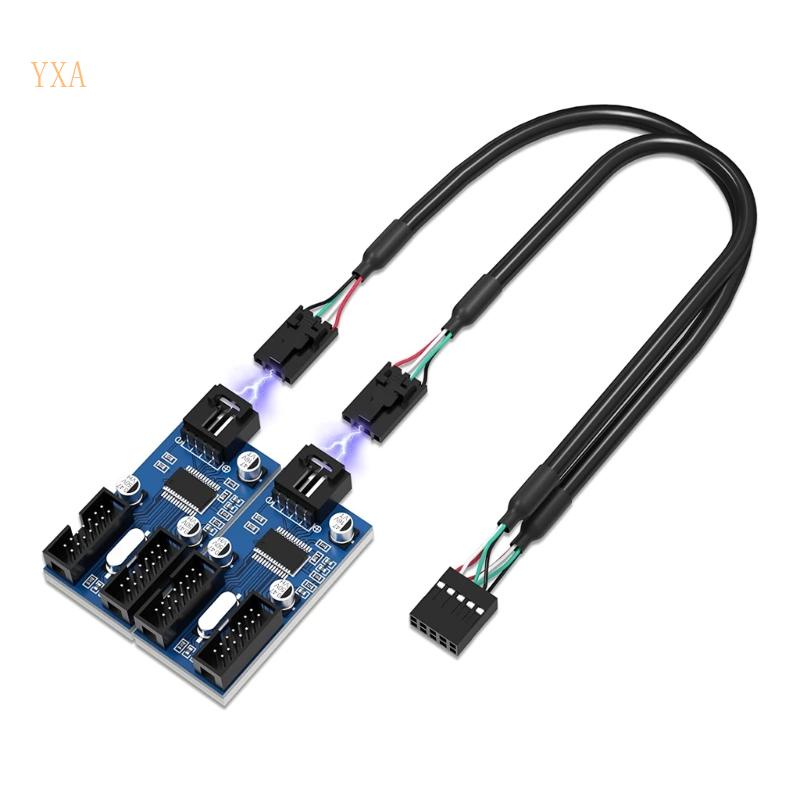 Cáp ChuyểN ĐổI Mở RộNg 9Pin USB Sang 4 ĐầU CắM 9-Pin Cho Desktop