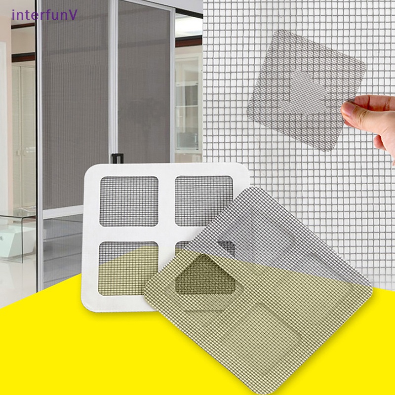Bộ 10 Miếng Dán Sửa Chữa Màn Cửa Sổ Chống Muỗi / Côn Trùng Tiện Dụng Cho Gia Đình / Văn Phòng