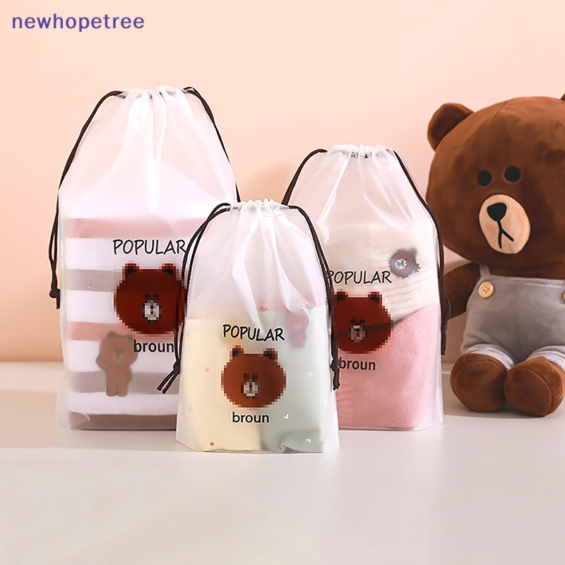 Túi Dây Rút Trong Suốt Họa Tiết Hoạt Hình Dễ Thương