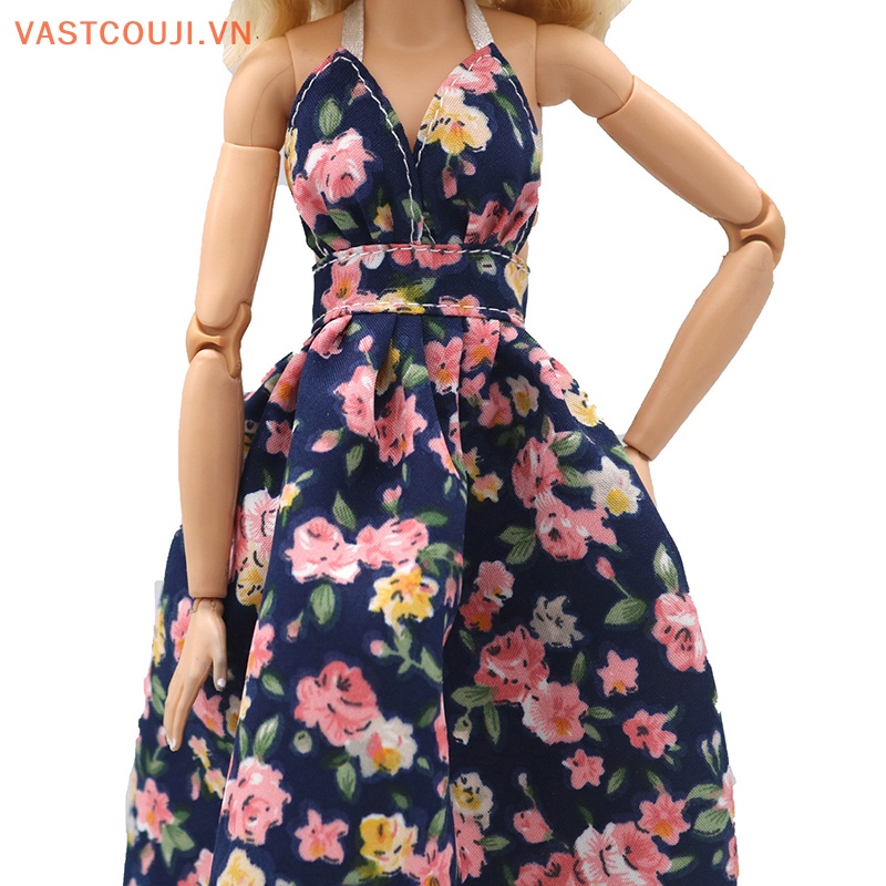 1 Đầm Hai Dây Họa Tiết Hoa Xinh Xắn Cho Búp Bê VASTJI