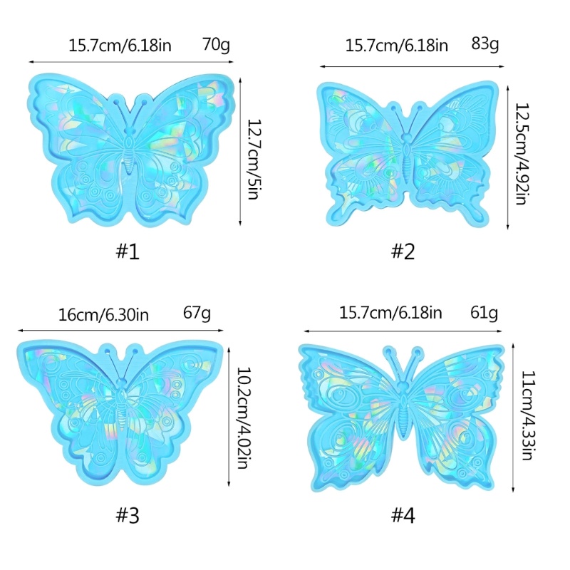 Khuôn Silicone Làm Mặt Vòng cổ Hình Bươm Bướm