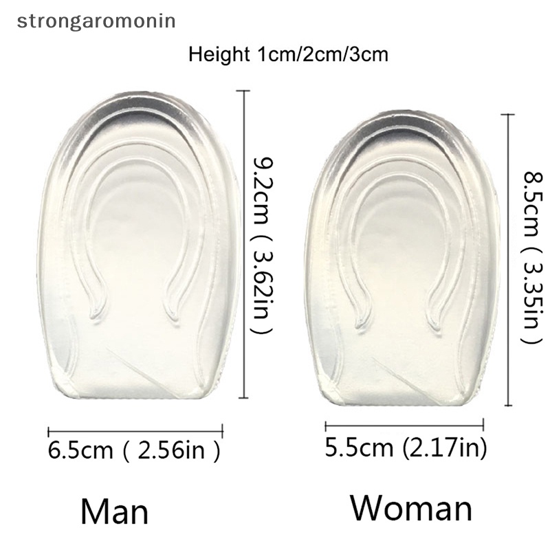 1 Cặp Miếng Lót Giày Tăng Chiều Cao Bằng Silicone Cho Nam Và Nữ