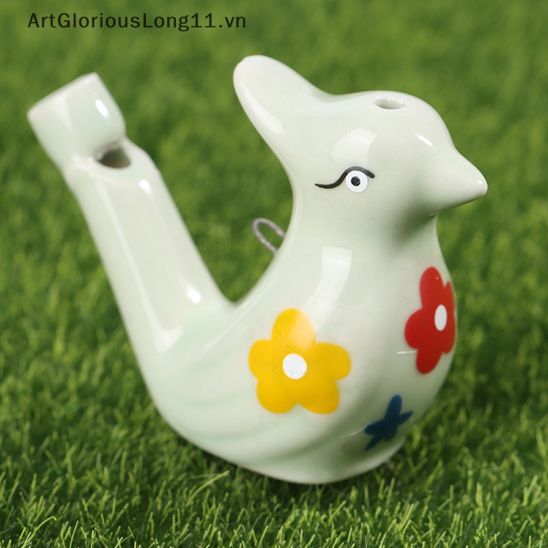 1 Còi Thổi Bằng Gốm Hình Chú Chim Có Dây Đeo Dành Cho Trẻ Em