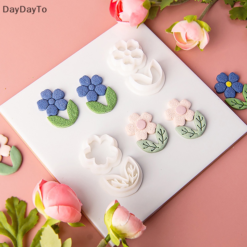 Khuôn Làm Bông Tai Bằng Đất Sét Polymer Hình Hoa Sen Phong Cách Bohemian