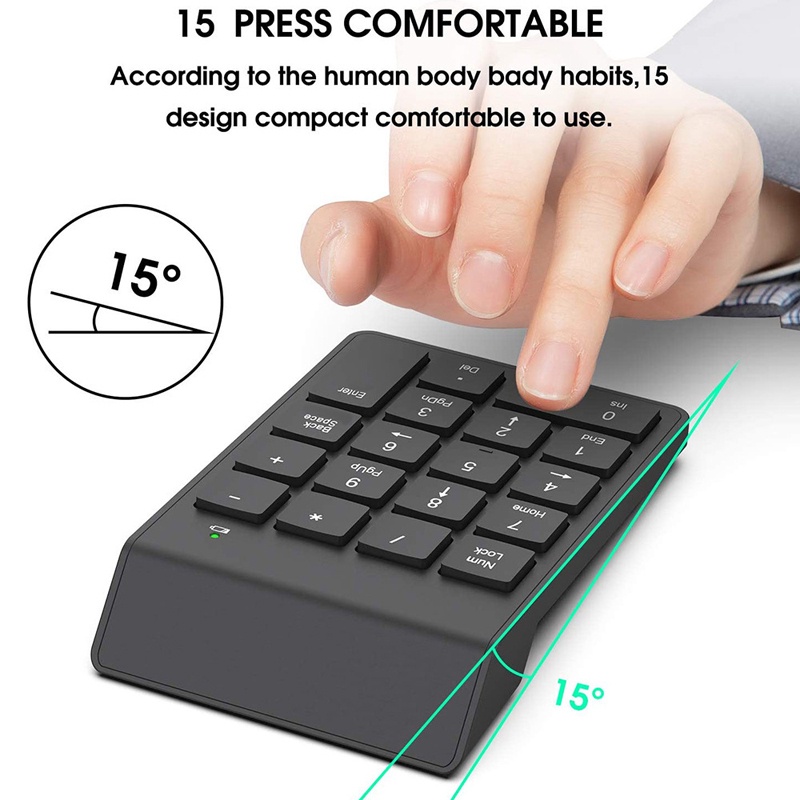 Bàn Phím Số Không Dây 2.4GHz 18 Phím