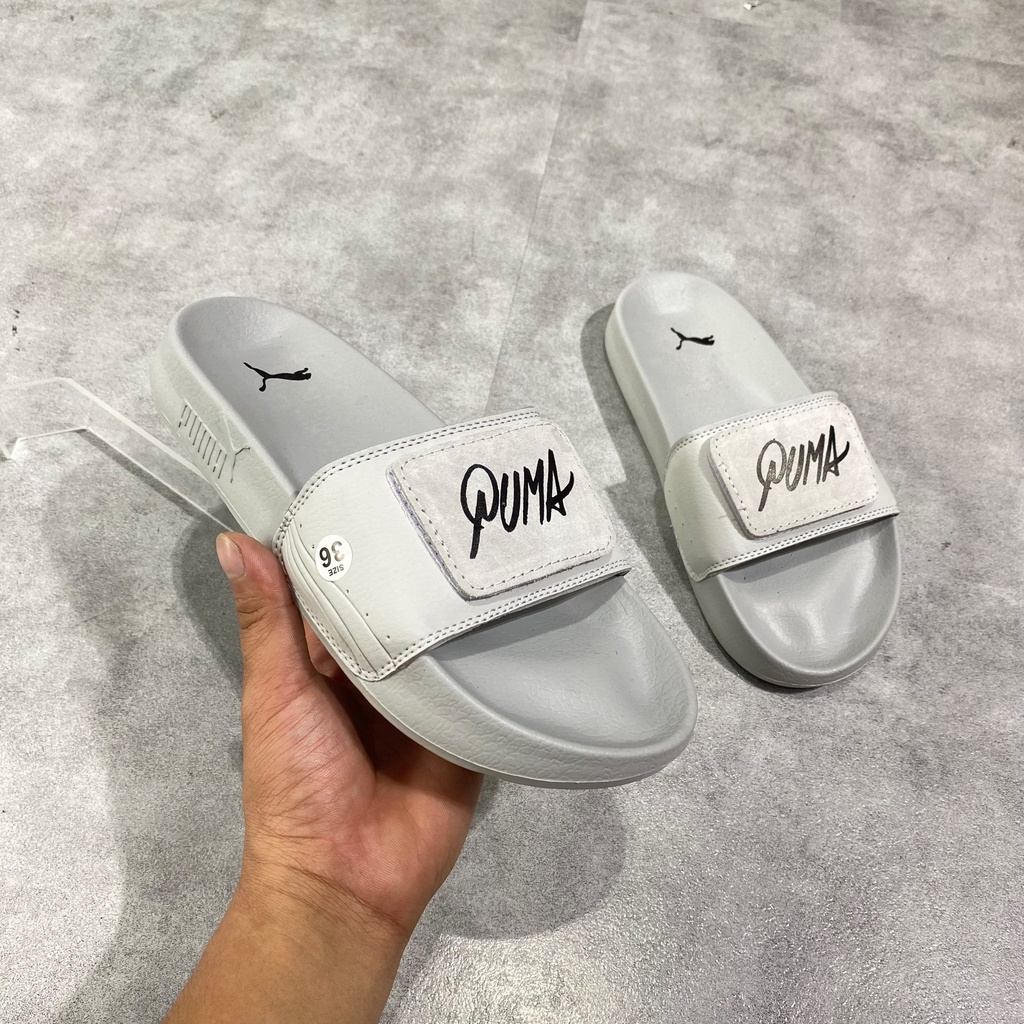 Dép P.u.m.a Suede Dán - Grey / Xám *Chính Hãng*