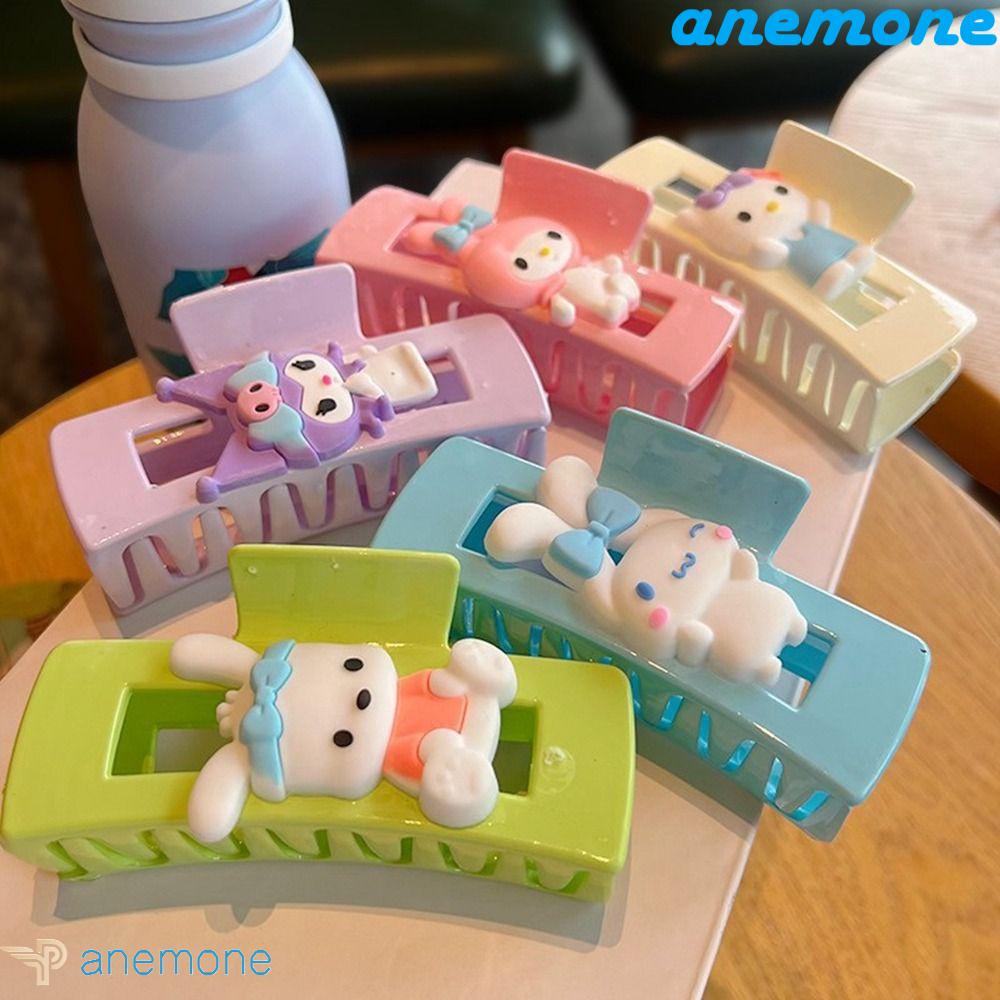 ANEMONE Pochacco Kẹp Tóc Móng Vuốt Hình Học Kuromi Melody Hoạt Hình Bọt Biển Cá Mập Cho Nữ