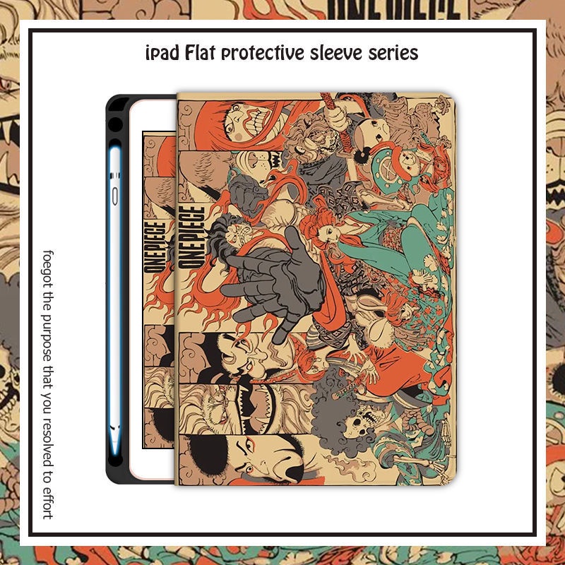 Bao Da Máy Tính Bảng Có Túi Khí Gập Ba Khúc Đựng Bút Cho iPad gen 7 8 9 mini 1 / 2 / 3 / 4 / 5 / 6 2