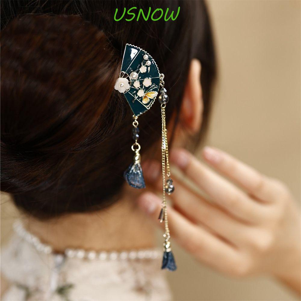 USNOW Trâm Cài Tóc Phối Tua Rua Phong Cách Trung Hoa Cổ Điển Cho Nữ