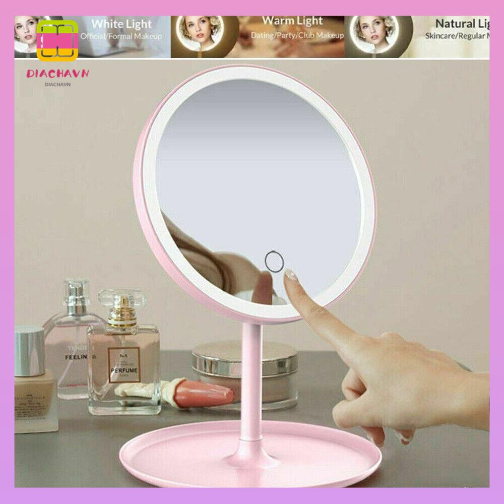 DIACHAVN Gương Trang Điểm Có Thể Điều Chỉnh Màn Hình Cảm Ứng Kèm Sạc USB Tiện Dụng