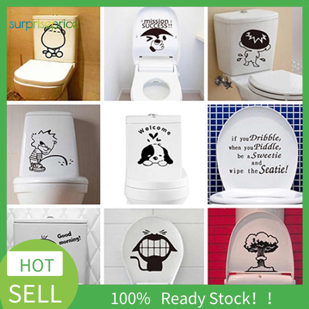 1 Miếng Dán PVC Chống Thấm Nước Dùng Trang Trí Toilet Độc Đáo