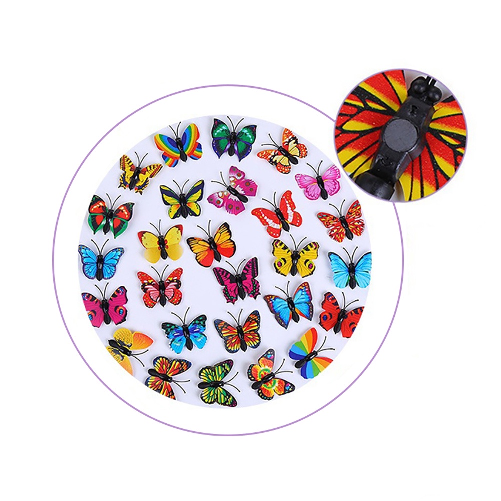 Set 12 Sticker Dán Tường Hình Bướm 3D Độc Đáo