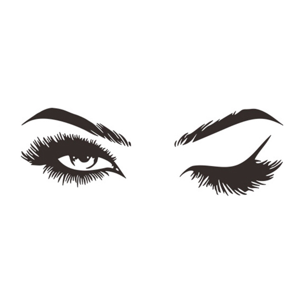 (Bất Ngờ) Hình Dán Tường Lông Mi Tự Dính Tuyệt Vời Không Để Lại Dấu Vết Trang Trí Phông Nền Nghệ Thuật Sáng Tạo Nghệ Thuậ