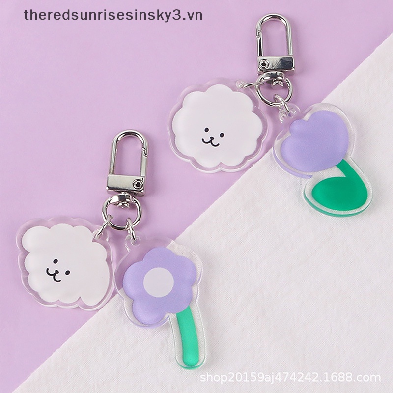 # # Móc Khóa Hình Hoa Tulip Đám Mây Dễ Thương Thời Trang Trang Trí Ba Lô / Túi Xách / Ô Tô