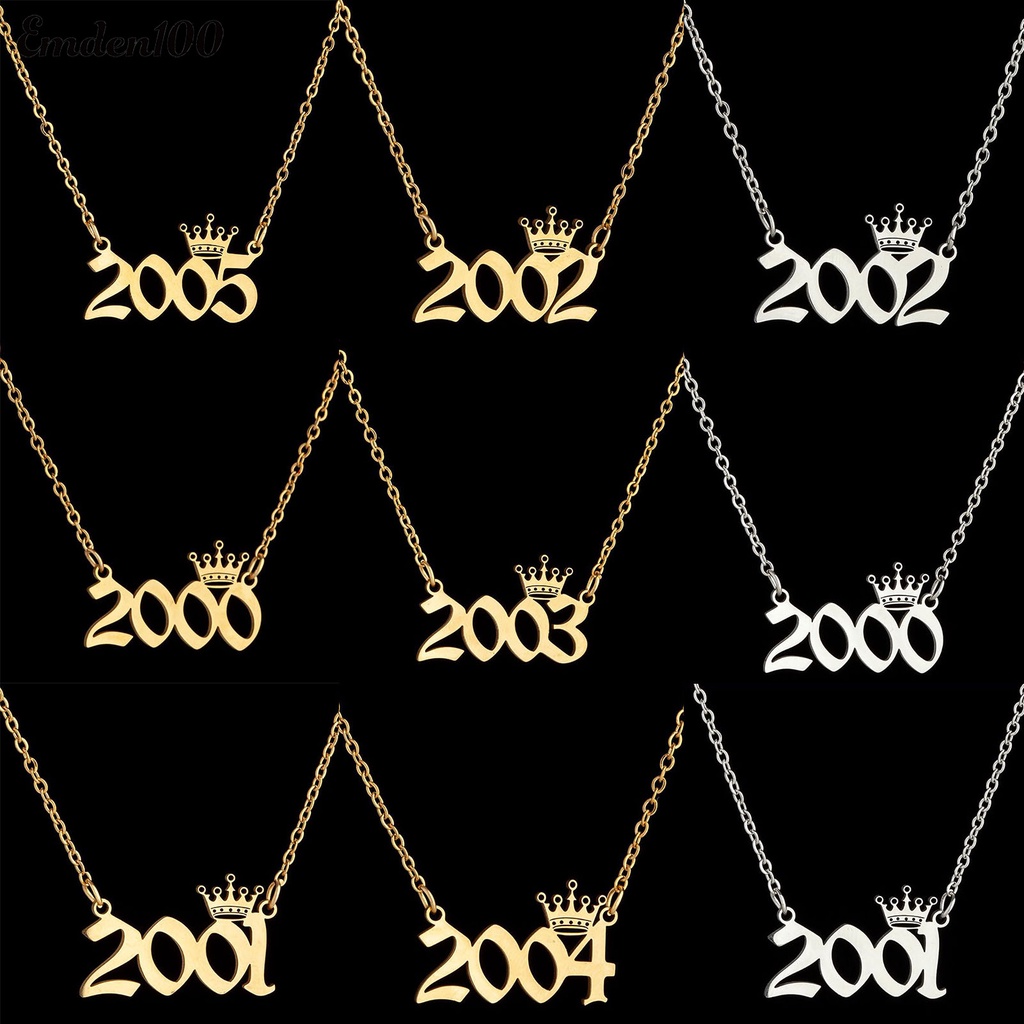 Vòng cổ Mặt Vương Miện Bằng Thép Không Gỉ Cho Nữ