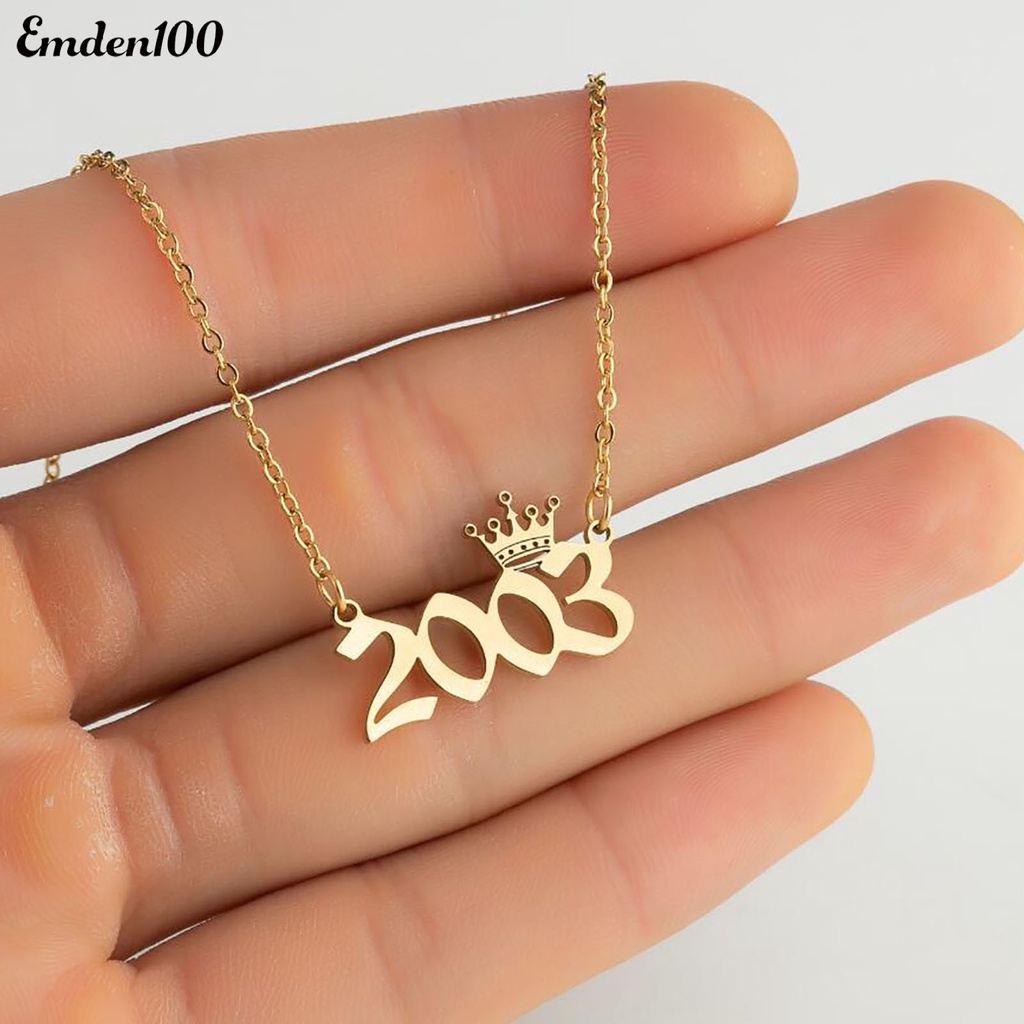 Vòng cổ Mặt Vương Miện Bằng Thép Không Gỉ Cho Nữ